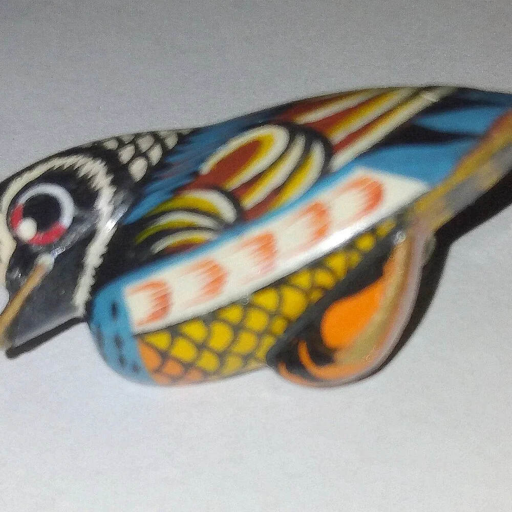 Vintage Takahashi‑Style Hand‑Carved Wood Quail Brooch | Miniature Woodland Bird